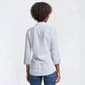 Womens Nautica Jeans Solid Roll Tab Sleeve Casual Button Down - image 2