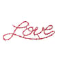 Northlight Seasonal Lighted Red Love Script Window Silhouette - image 1