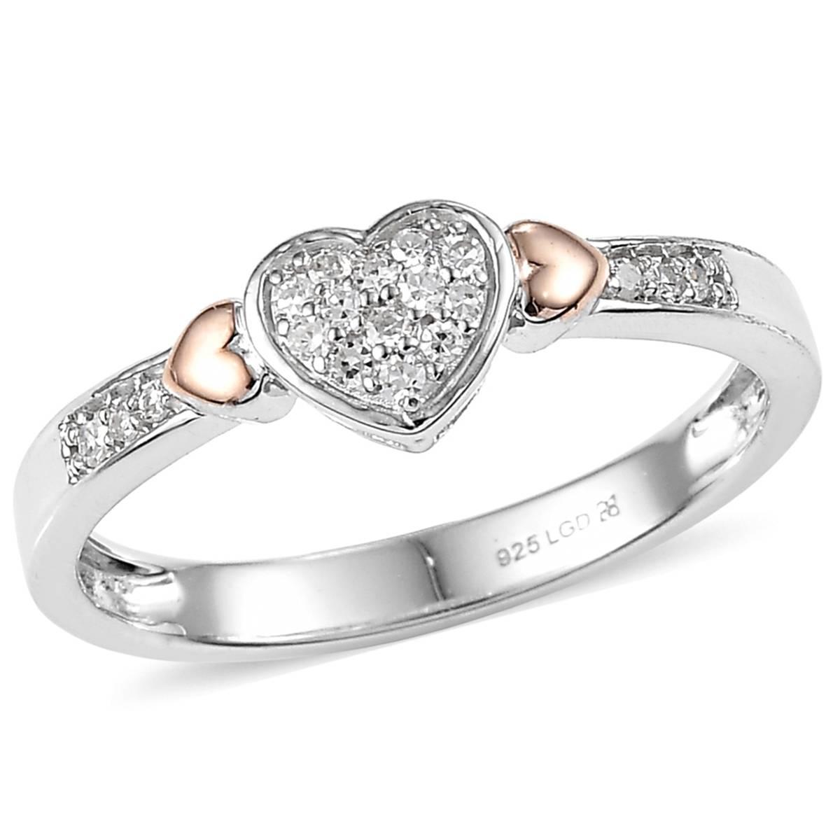 Nova Star(R) Two-Tone Lab Grown Diamond Triple Heart Ring