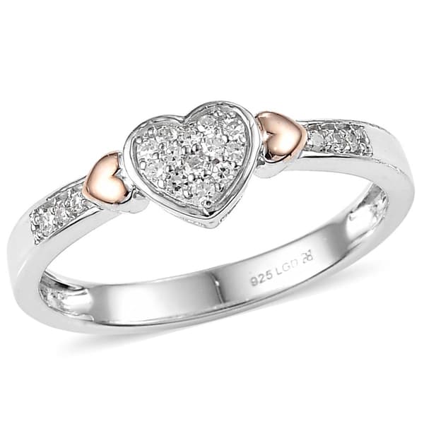 Nova Star(R) Two-Tone Lab Grown Diamond Triple Heart Ring - image 