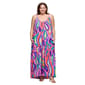 Plus Size 24/7 Comfort Apparel Multi Spaghetti Strap Dress - image 1