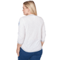 Petite Alfred Dunner Port Side Floral Embroidery Blouse - image 2
