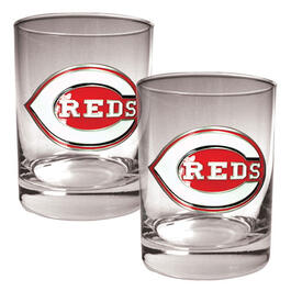 MLB Cincinnati Reds 2pc. Rocks Glass Set