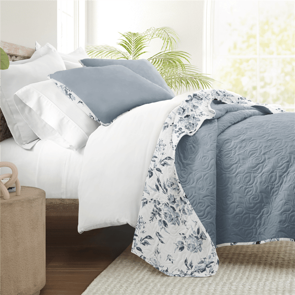 Soft Essentials Ultra Soft Rose Garden Reversible Quilt Set