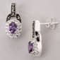 Marsala Fine Silver Plated Amethyst Earrings - image 1