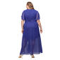 Plus Size SLNY Short Sleeve Foil Dot Cascade A-Line Dress - image 2