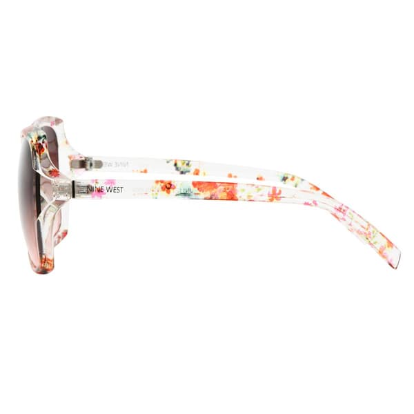 Womens Nine West Square Floral Sunglasses