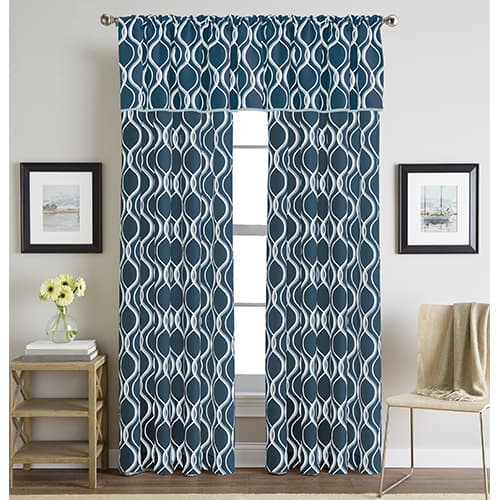 Morocco Woven Print Pole Top Curtain Panel - image 