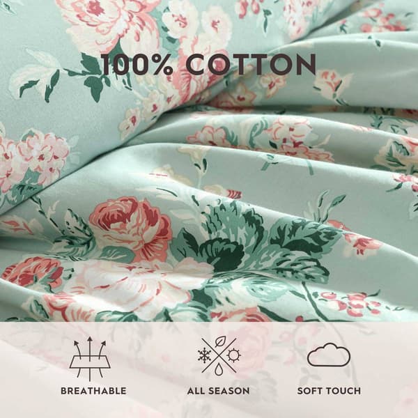Laura Ashley Rosemoore Face Cotton Comforter Set