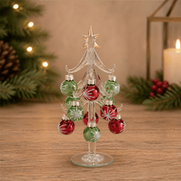 Melrose 7.75in. Glass Tree with Mini Ornaments