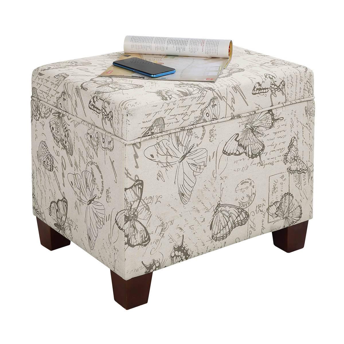 Convenience Concepts Madison Butterfly Storage Ottoman