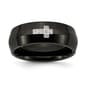 Mens Gentlemen's Classics&#40;tm&#41; Black IP-Plated Diamond Cross Band - image 1