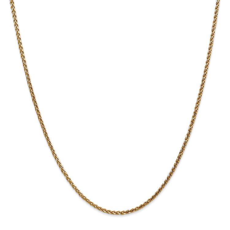 Gold Classics(tm) 1.8mm. 14k Solid Diamond Cut Spiga Necklace