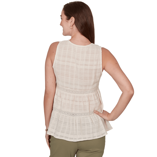 Womens Skye’s the Limit Terra Tropic Sleeveless V Neck Blouse