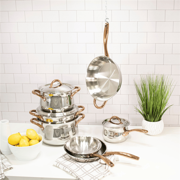 BergHOFF Ouro Gold 2pc. 18/10 Stainless Steel Fry Pan Set