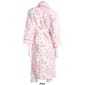 Womens Body Touch Long Sleeve 42" Floral Quilted Wrap Robe - image 2