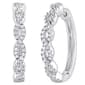 Diamond Classics&#40;tm&#41; 1/10ctw. Diamond Silver Twist Hoop Earrings - image 1