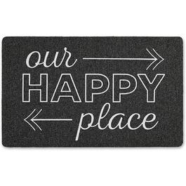 J&V Textiles Our Happy Place Outdoor Rubber Doormat