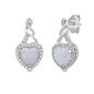 Gemstone Classics&#40;tm&#41; Created Sapphire & Heart Opal Earrings - image 1