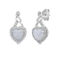 Gemstone Classics(tm) Created Sapphire & Heart Opal Earrings - image 1