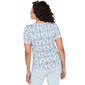 Womens Emaline Key Items Ruched Short Sleeve Medallion Tee - image 1