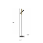 HomeRoots 68in. Black Metal LED Floor Lamp - image 4