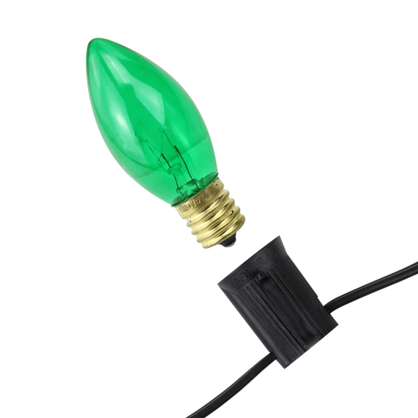 Northlight 25pk Green C9 Incandescent Christmas Replacement Bulbs