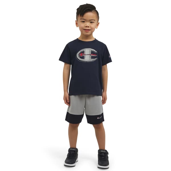 Boys (4-7) Champion® Brand Graphic Logo Tee & Mesh Shorts Set