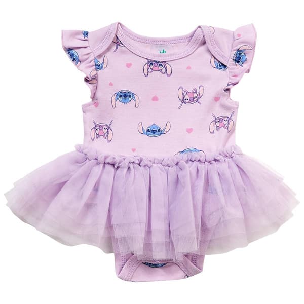 Baby Girl (NB-9M) Disney Lilo & Stitch Tutu Bodysuit - image 