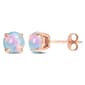 Sophia B 10kt. Rose Gold 1 4/5ctw. Ethiopian Opal Stud Earrings - image 1