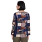 Plus Size Ali Miles Long Sleeve V-Neck Abstract Blouse - image 2