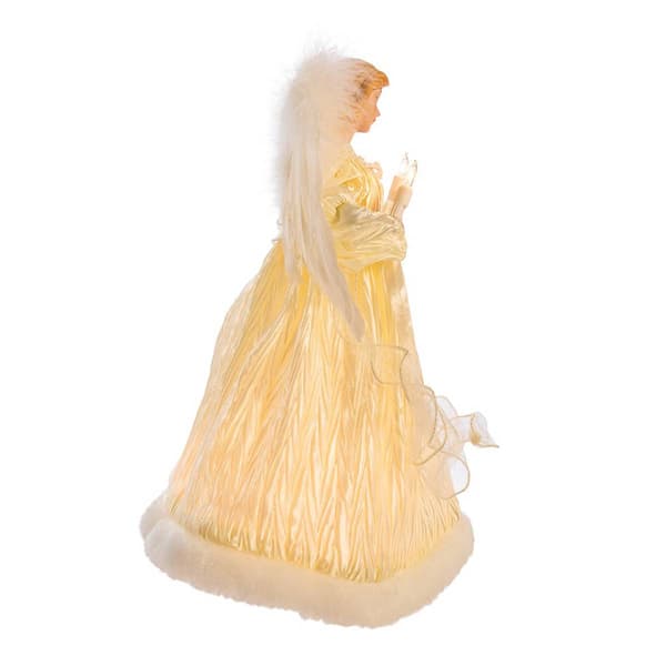Kurt Adler UL 10-Light 12in. Ivory Angel Treetop