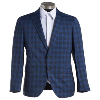 Mens Perry Ellis Blue Plaid Sport Coat - Boscov's