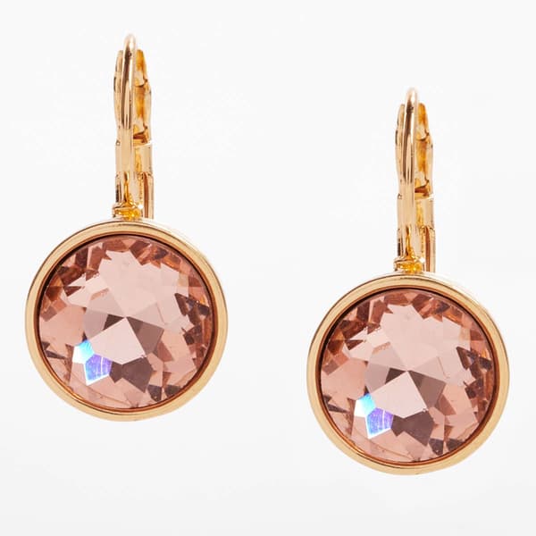 Ashley Cooper(tm) Gold-Tone Lever Back Earrings with Coral Glass
