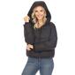 Womens White Mark Zip Hooded Bomber Puffer Jacket - image 2