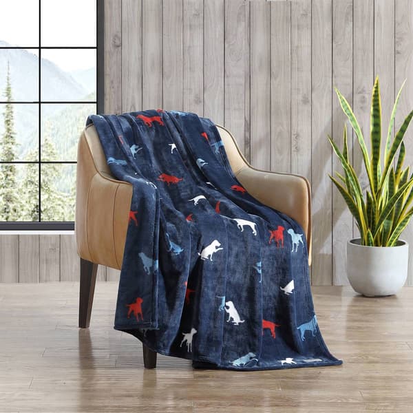 Eddie Bauer Buddy The Dog Plush-Fleece Throw