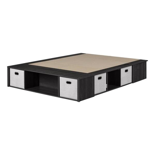 South Shore Flexible Platform Bed w/Storage & Baskets - image 