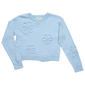 Girls (7-16) No Comment Long Sleeve Floral Sweater with Pearls - image 2