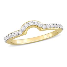 Gemstones Classics&#40;tm&#41; 10kt. Gold Lab Created White Sapphire Ring