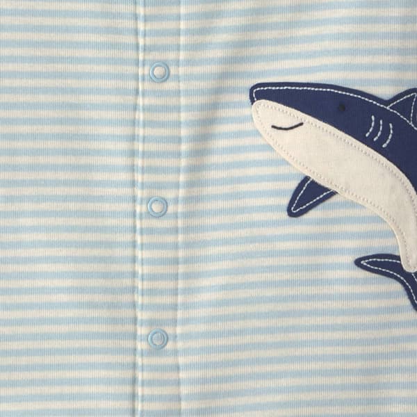 Baby Boy (3-24M) Carter''s Striped Shark Romper