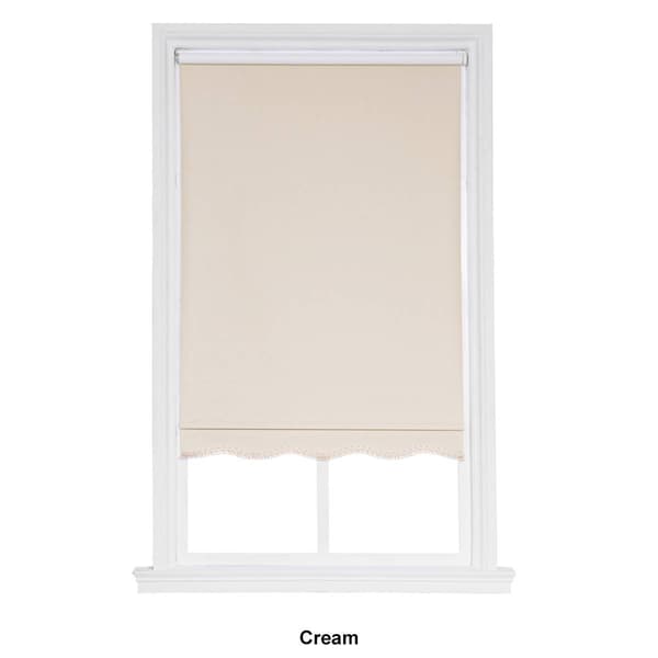 Fringed Cordless Vinyl Roller Shade - 15x64in. - 39.5x64in.
