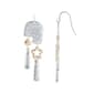 Bella Uno Two-Tone Flower Bar Dangle Earrings - image 1