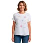 Womens Cocomo Short Sleeve Coastal Sea Scene Airflow Blouse - image 1