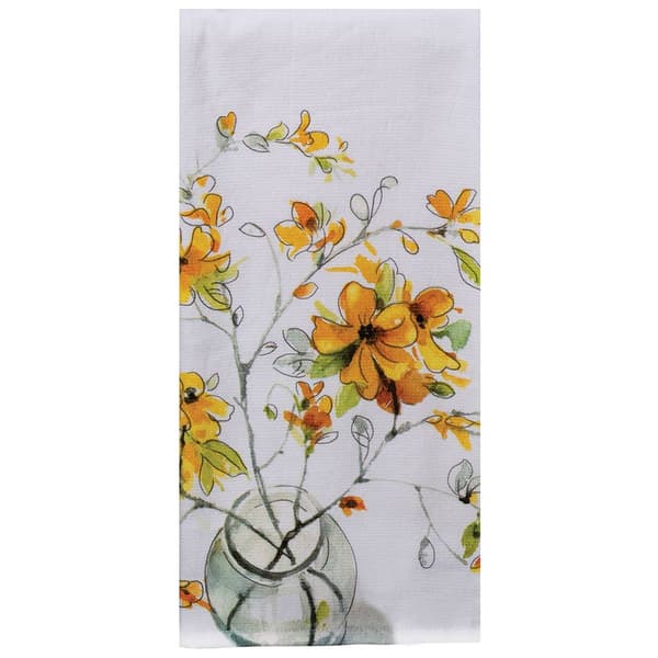 Sweet Home Forsythia Print Dual Purpose KTowel - image 