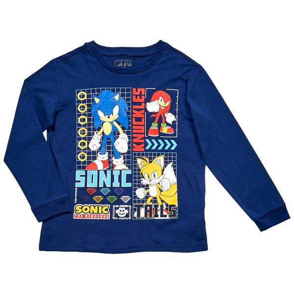 Boys (8-20) Sonic(tm) The Hedgehog Core Group Long Sleeve Tee - image 