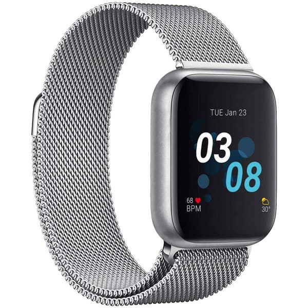 Adult Unisex iTouch Air 3 Silver Smartwatch - 500008S-4-42-B28 - image 