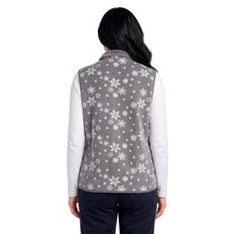 Womens Hasting & Smith Snowflakes Vest with Sherpa Trim