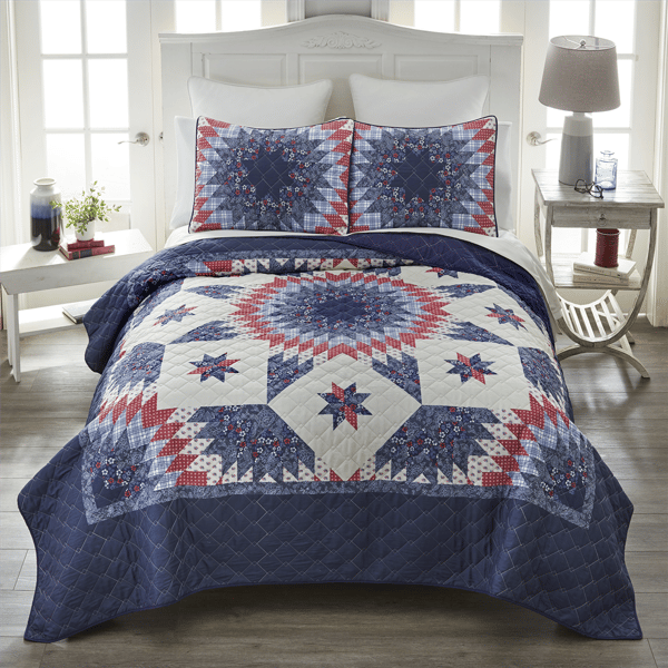 Donna Sharp Bluefield Star Quilt Set