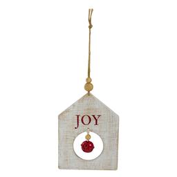 Northlight Rustic Wooden JOY with Bell Christmas Tag Ornament