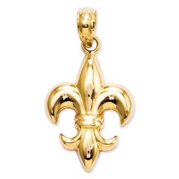 Gold Classics(tm) 14kt. Gold Small Fleur De Lis Pendant
